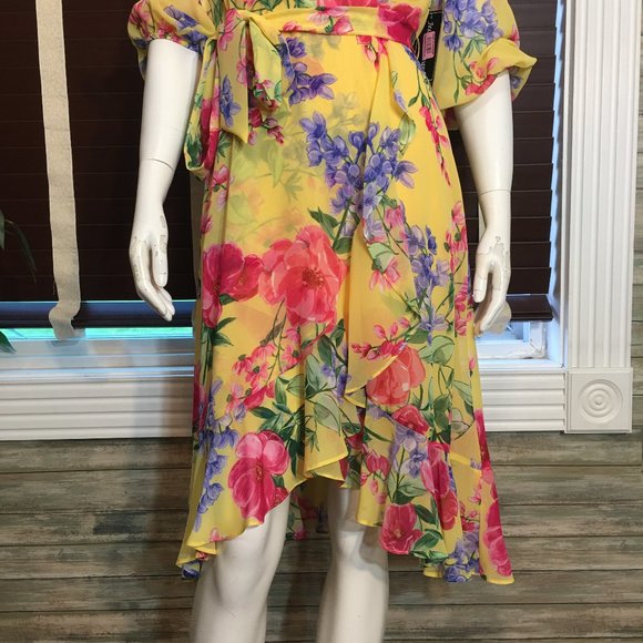 JESSICA HOWARD YELLOW FLORAL DRESS SIZE 6 - Picture 6 of 14